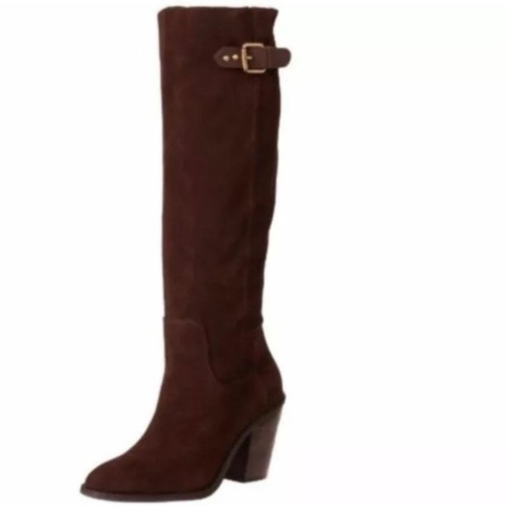 PRICE DROP! Kelsi Dagger Brown Suede Boots 3 1/4" Heel Size 8